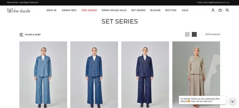 Woman Fashion In Online Store